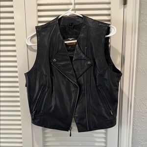Women’s leather Harley vest